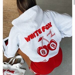 White Fox Cherry Hoodie XXS/XS